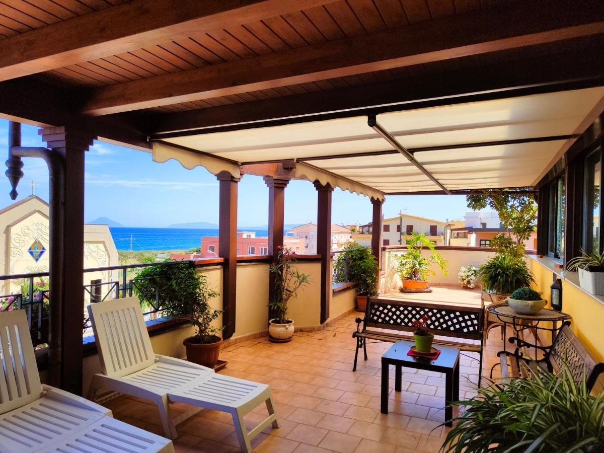 "Appartamento Del Mare Gliaca" Con Vista Isole Eolie,Ampia Terrazza,Wifi E Parcheggio Privato Gratuito Piraino Exteriér fotografie